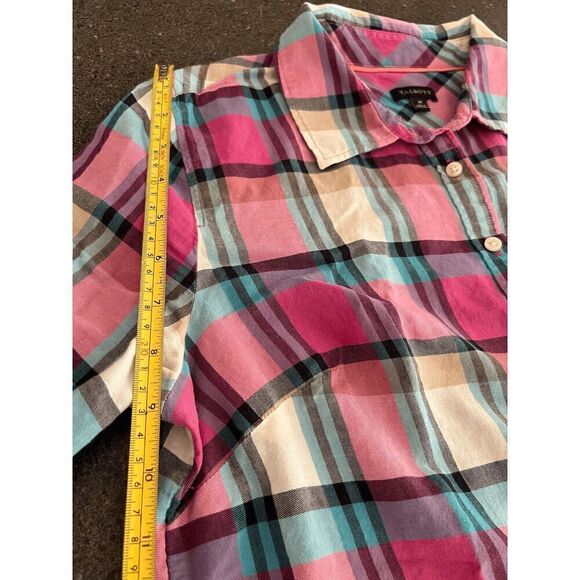 TALBOTS Plaid shirt size Medium - Picture 6 of 13